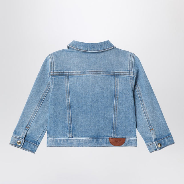 Chloé Blue washed-effect denim jacket