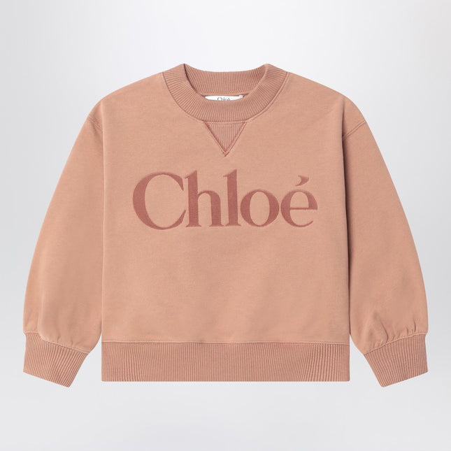 Chloé Antique pink sweatshirt with logo