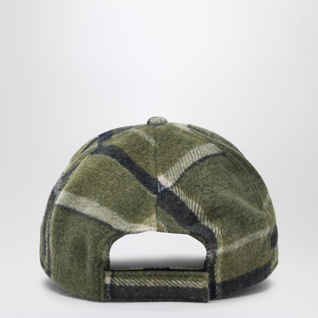 Chloé Dark green check baseball cap