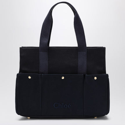 Chloé Blue diaper bag with logo