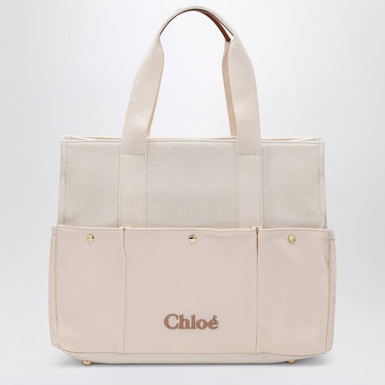 Chloé Ivory diaper bag with logo