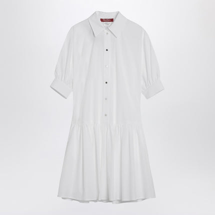 Max Mara Studio Short white cotton shirt dress