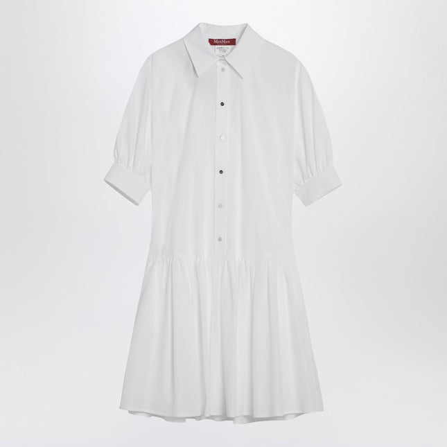 Max Mara Studio Short white cotton shirt dress