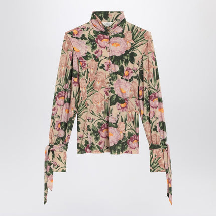 Chloé Turtleneck jersey wool sweater with floral print