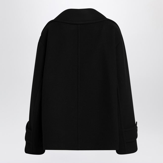 Chloé Double-breasted black coat in wool blend