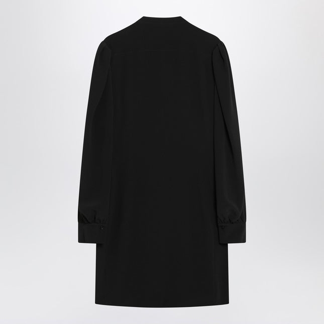 Chloé Black ruffled dress in silk blend