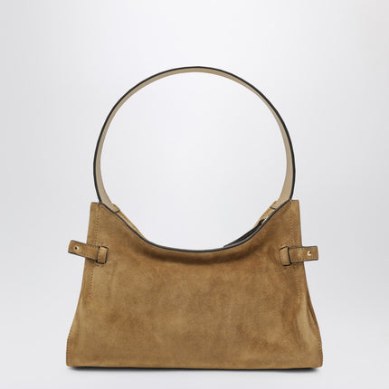 Khaki suede leather Chloé Charms Hobo bag