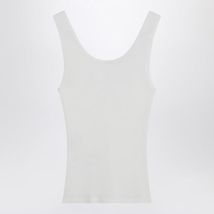 Chloé White ribbed tank top with logo