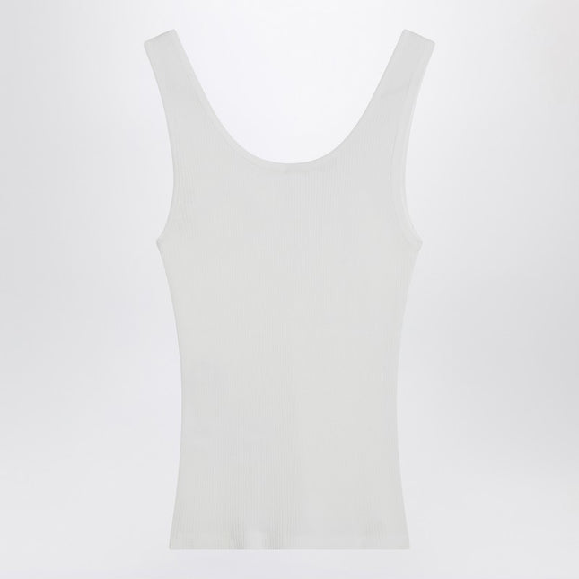 Chloé White ribbed tank top with logo