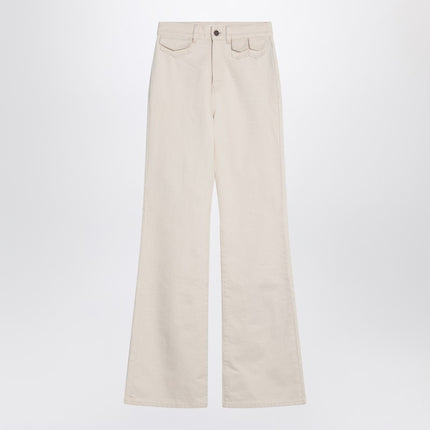 Chloé Ivory flared denim trousers