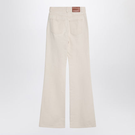 Chloé Ivory flared denim trousers