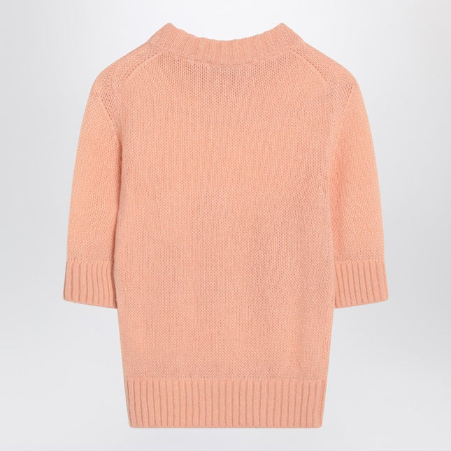 Chloé Peach-colored top with logo embroidery