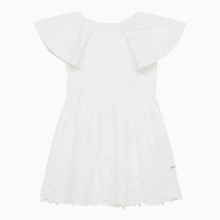 Chloé White cotton dress with embroidery