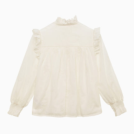 Chloé White cotton shirt with embroidery