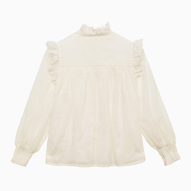 Chloé White cotton shirt with embroidery
