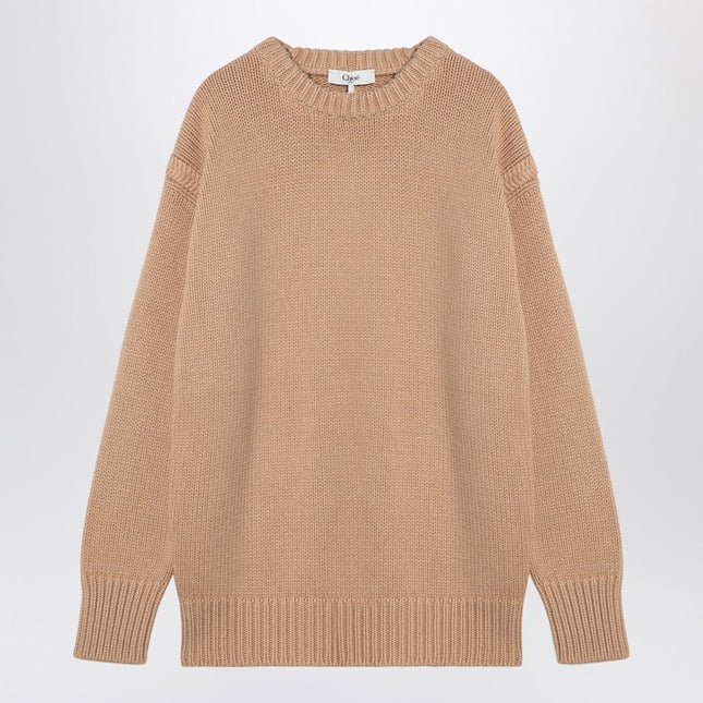 Chloé Nude cashmere and cotton oversize jumper
