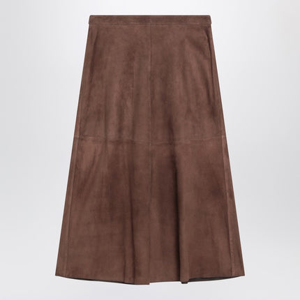 S Max Mara Brown skirt in suede