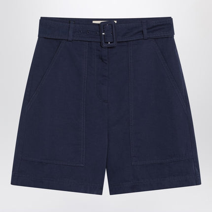 Weekend Max Mara Bermuda blue in cotton and linen