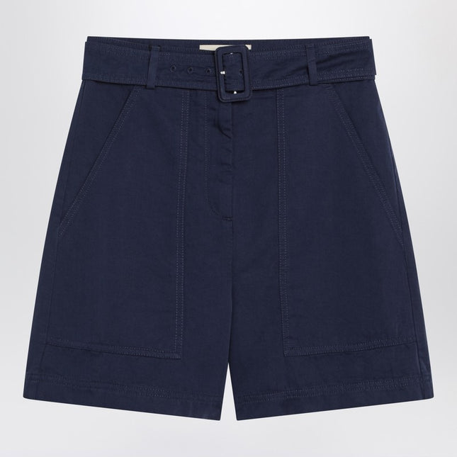 Weekend Max Mara Bermuda blue in cotton and linen