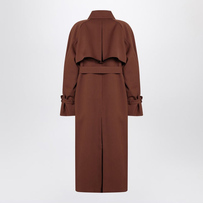 Max Mara Atelier Brown rainproof gabardine trench coat