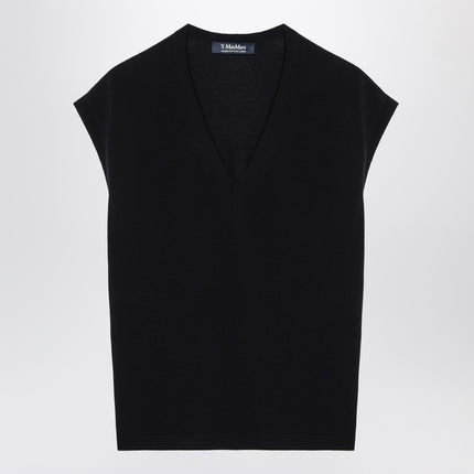 S Max Mara Navy blue wool vest