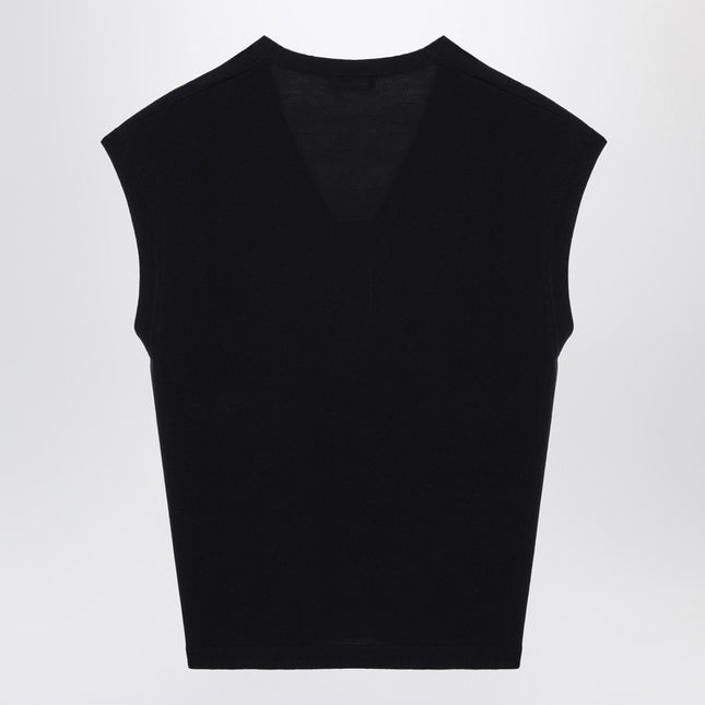 S Max Mara Navy blue wool vest