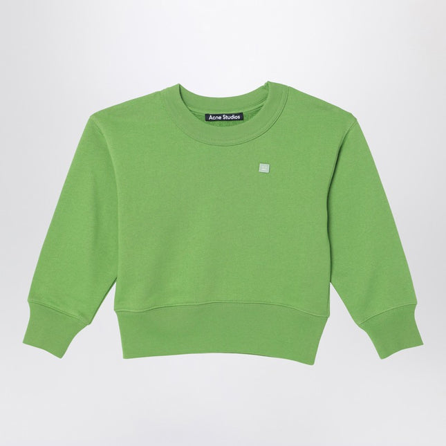 Acne Studios Green sweatshirt with small logo patch