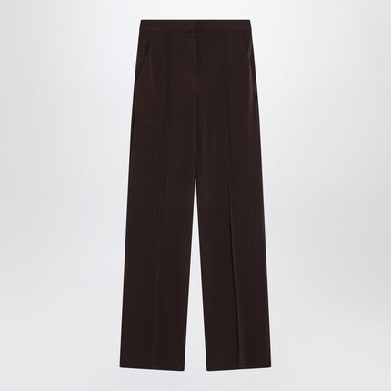 Max Mara Coffee-coloured viscose trousers