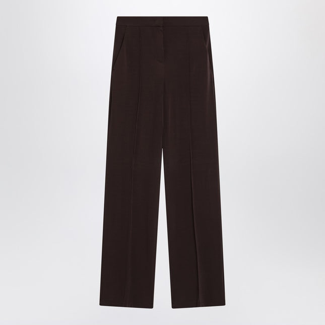 Max Mara Coffee-coloured viscose trousers