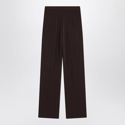 Max Mara Coffee-coloured viscose trousers