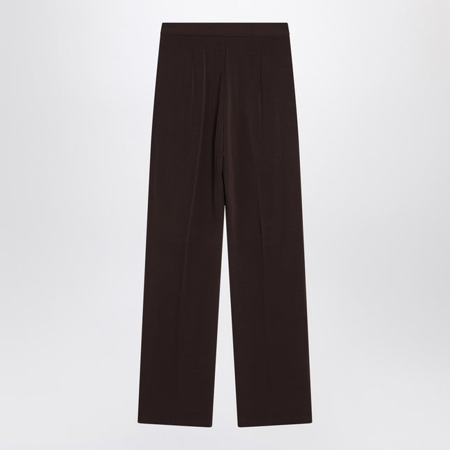 Max Mara Coffee-coloured viscose trousers