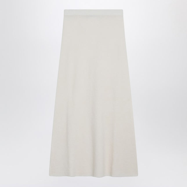 Max Mara Ivory skirt in stretch cashmere knit