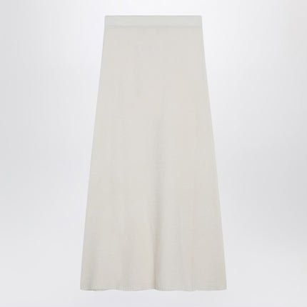 Max Mara Ivory skirt in stretch cashmere knit