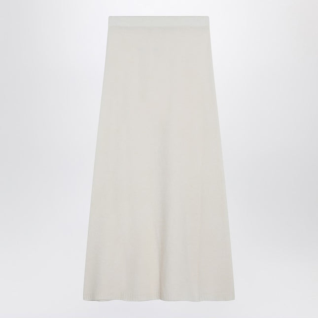 Max Mara Ivory skirt in stretch cashmere knit