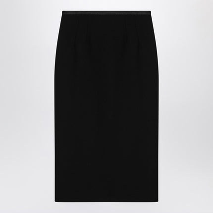 Dolce & Gabbana Dolce&Gabbana Black pencil skirt in wool crêpe
