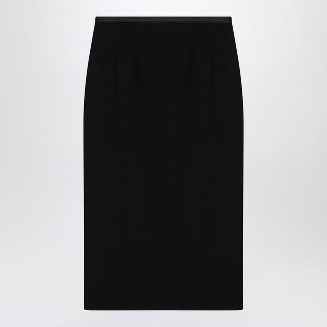 Dolce & Gabbana Dolce&Gabbana Black pencil skirt in wool crêpe