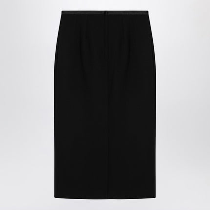 Dolce & Gabbana Dolce&Gabbana Black pencil skirt in wool crêpe