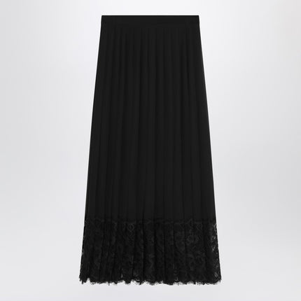 Dolce & Gabbana Dolce&Gabbana Gonna midi in chiffon and black lace