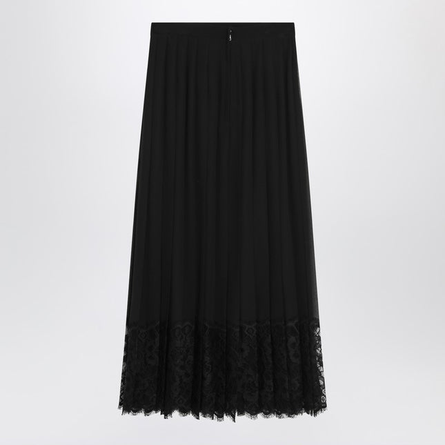 Dolce & Gabbana Dolce&Gabbana Gonna midi in chiffon and black lace