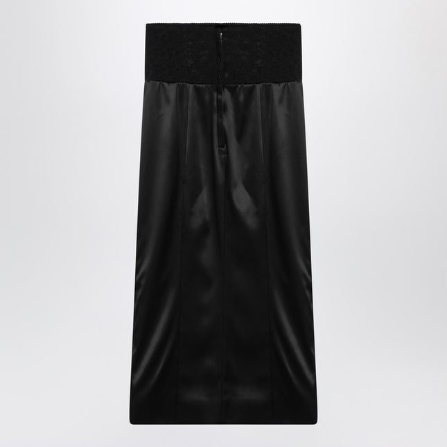 Dolce & Gabbana Dolce&Gabbana Black midi skirt with corset belt
