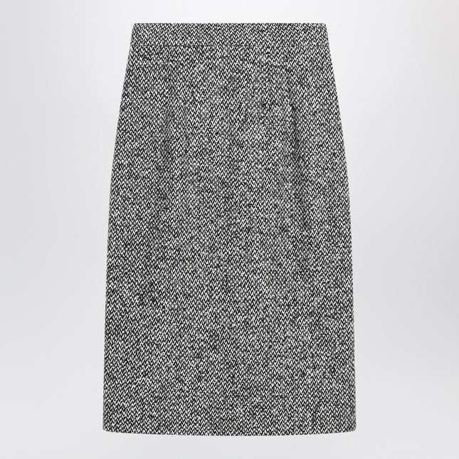 Dolce & Gabbana Dolce&Gabbana Pencil skirt in speckled wool blend
