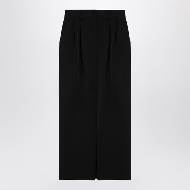 Dolce & Gabbana Dolce&Gabbana Black gabardine wool pencil skirt