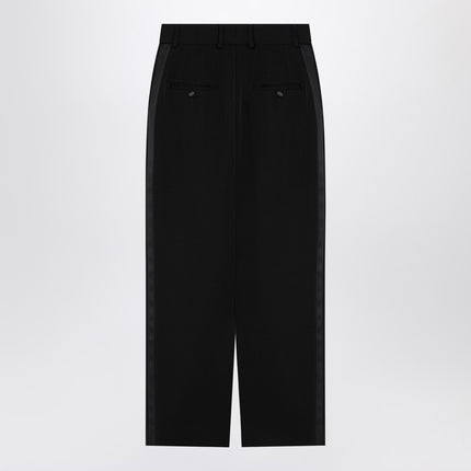 Dolce & Gabbana Dolce&Gabbana Black gabardine wool pencil skirt