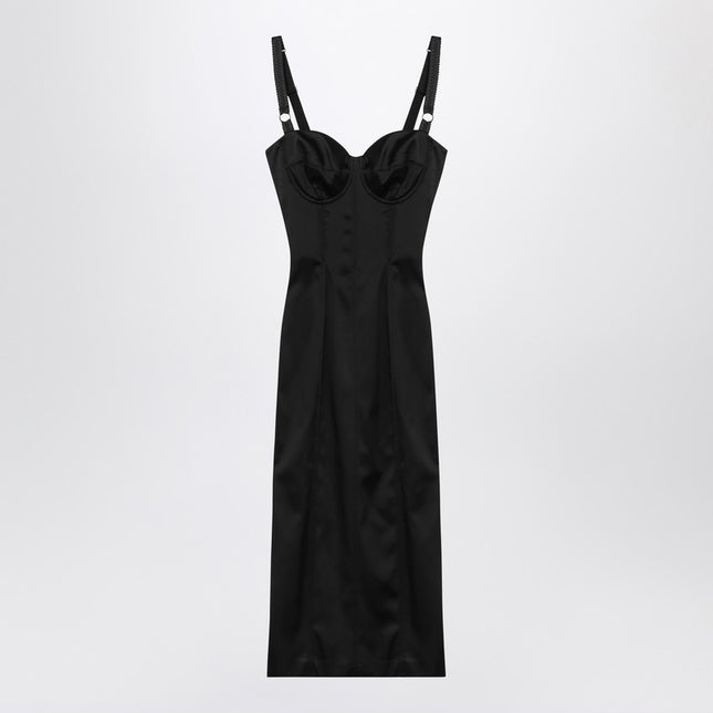 Dolce & Gabbana Dolce&Gabbana Black satin bustier dress