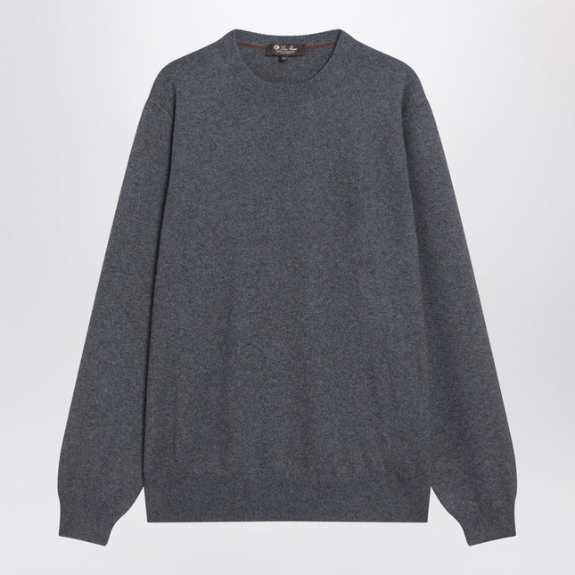 Loro Piana Grey mélange cashmere sweater