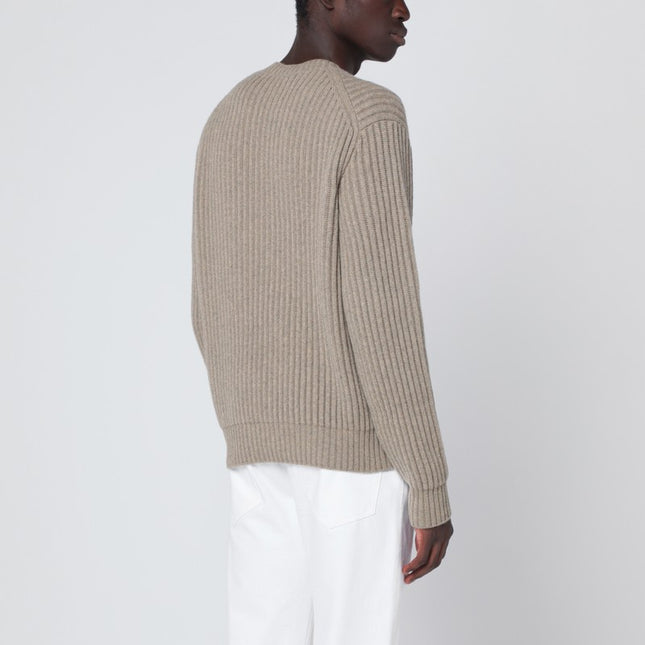 Loro Piana Beige mélange cashmere sweater