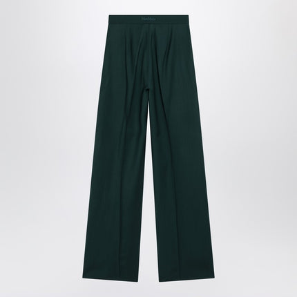 Max Mara Green straight trousers in wool