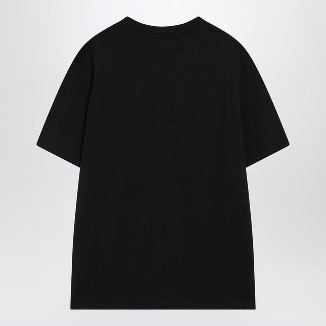 Balmain Black cotton crewneck t-shirt with logo