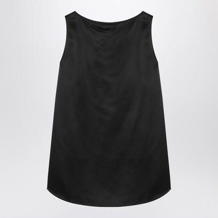 Max Mara Top black silk satin