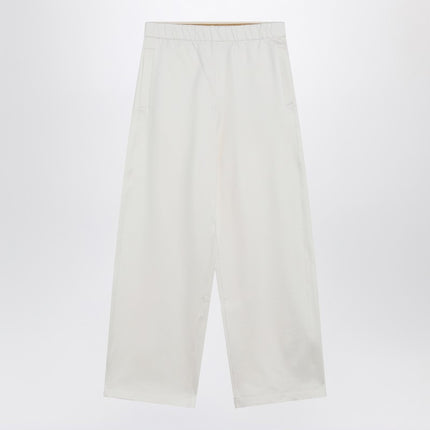Max Mara White silk blend trousers